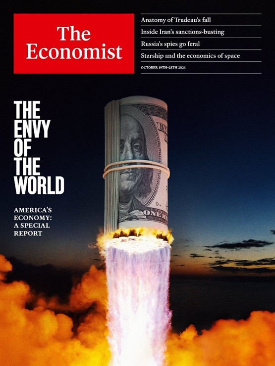 Image of the cover an issue of 'The Economist' titled "The Envy of the World"